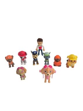 PAW Patrol Mini Figures Set Ryder + 8 Pups Small Toys 1–2.5”